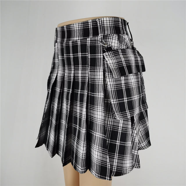 Women's Fashion Punk Streetwear Gothic High Waisted Skirts Various Styles