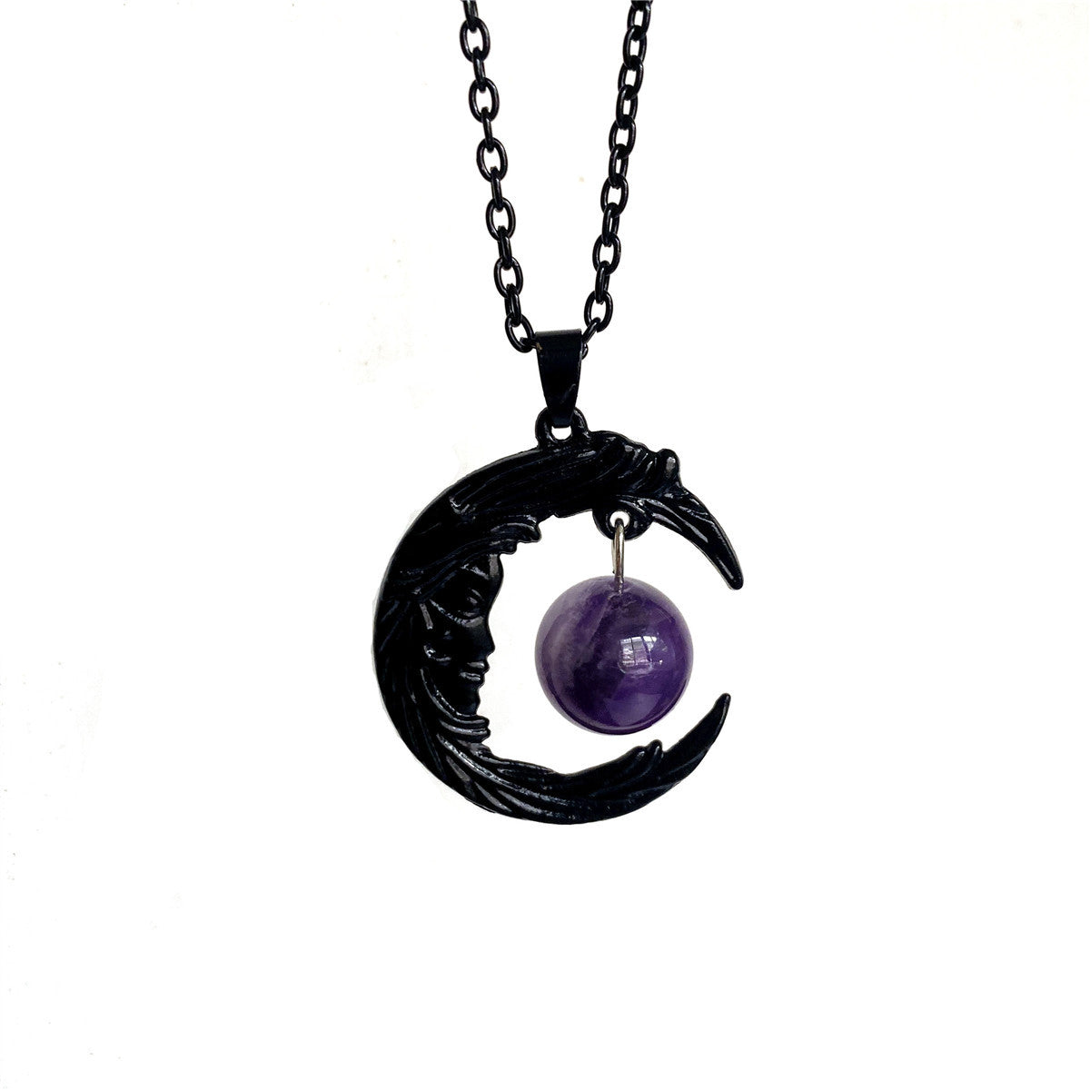 Man In The Moon Gothic Crescent Moon Drop Statement Earrings And Necklace Sold Separately