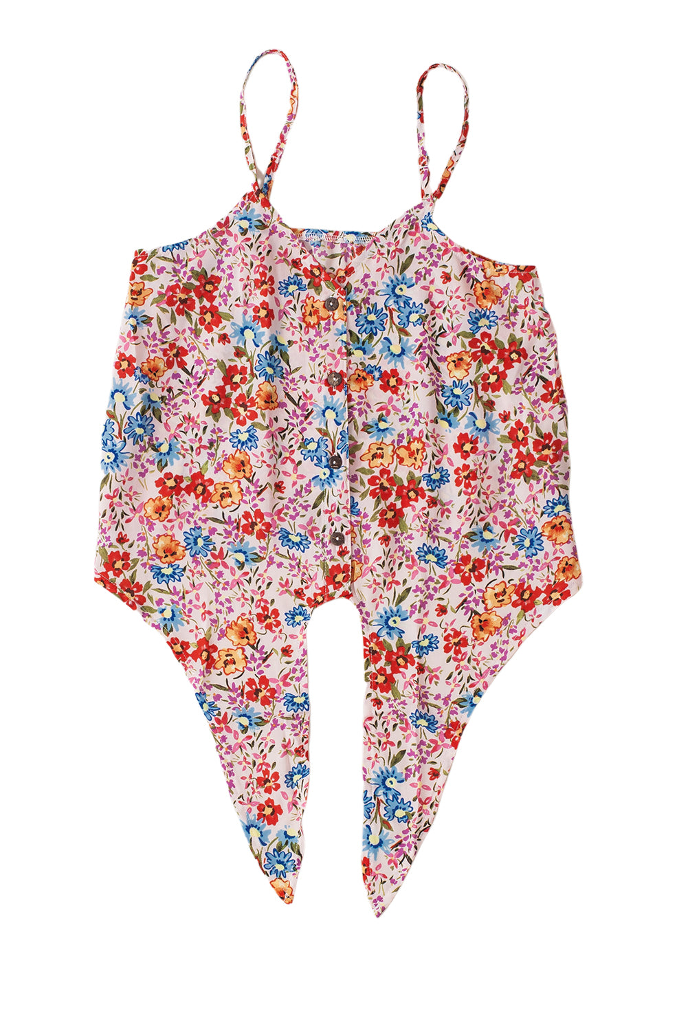 Multicolor Floral Print Tank and Shorts Lounge Set