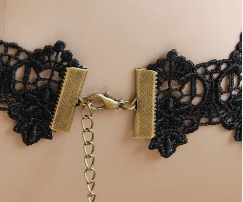 Black Lace Necklace Retro Exaggerated Women's Jewelry