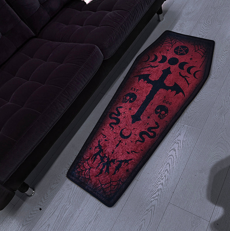 RIP Coffin Bloody Mary Printed Rugs Various Styles