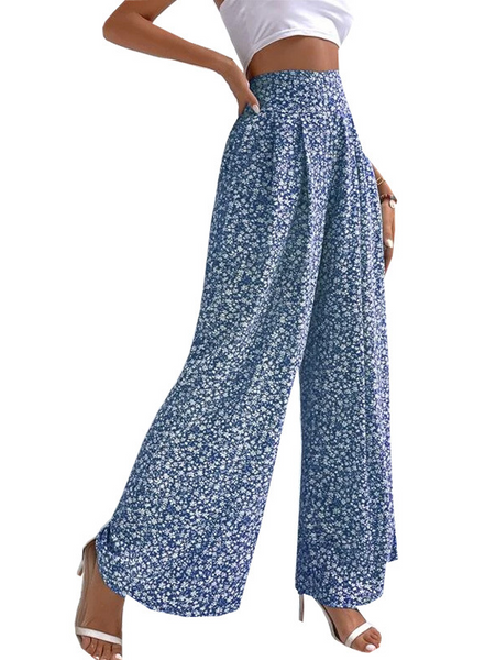 Loose print pants with waist tucked in
 HW5N82ZVVB