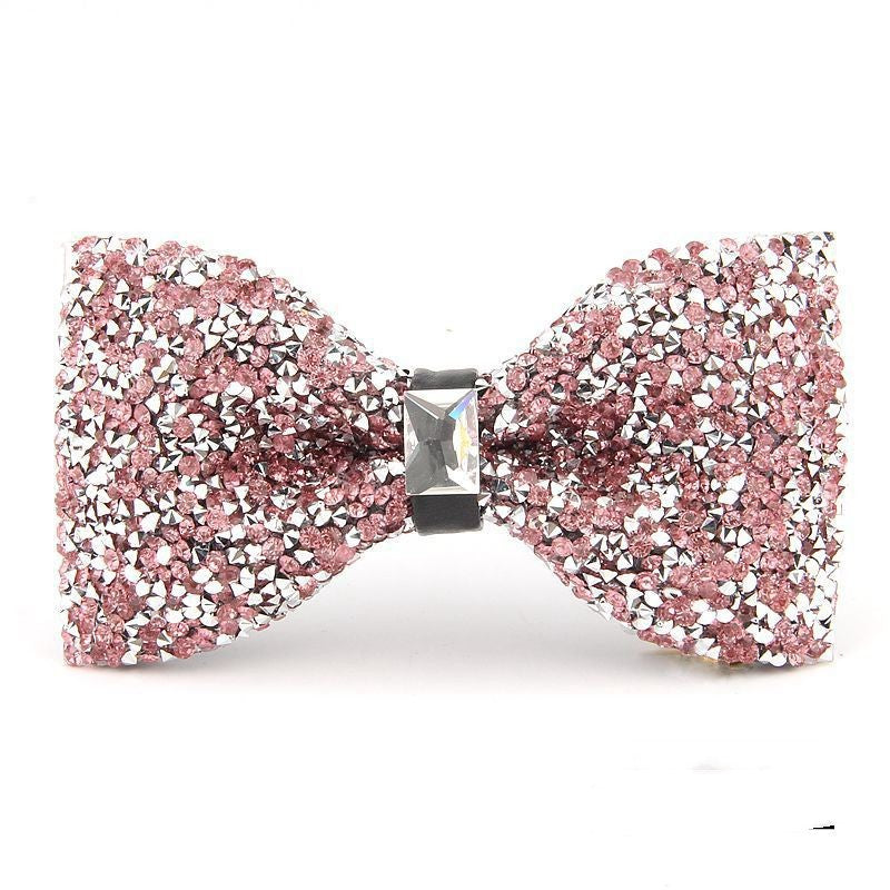 Starry Rhinestone Banquet Dress Knot Bow Diamond Tie