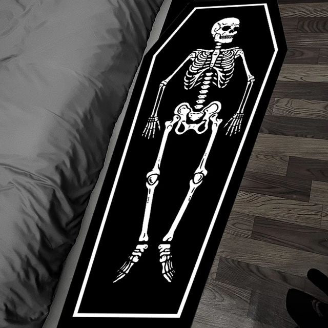 RIP Skeleton Goth Graphic Print Rugs Various Styles