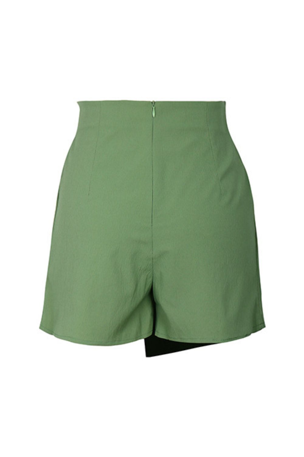 High Waist Green Khaki Skort