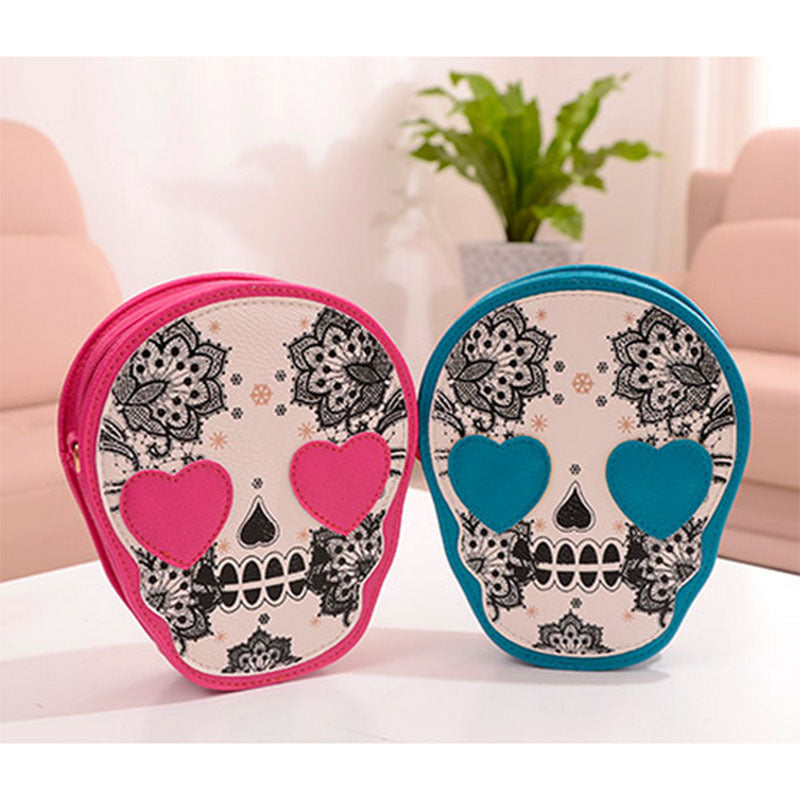 Mini Sugar Skull Style Crossbody Handbag