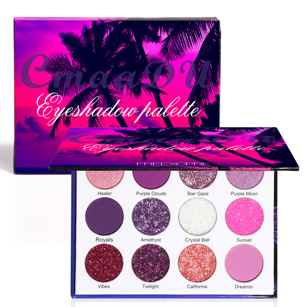 Women's Creative 12 Colors Glitter Eyeshadow Palette