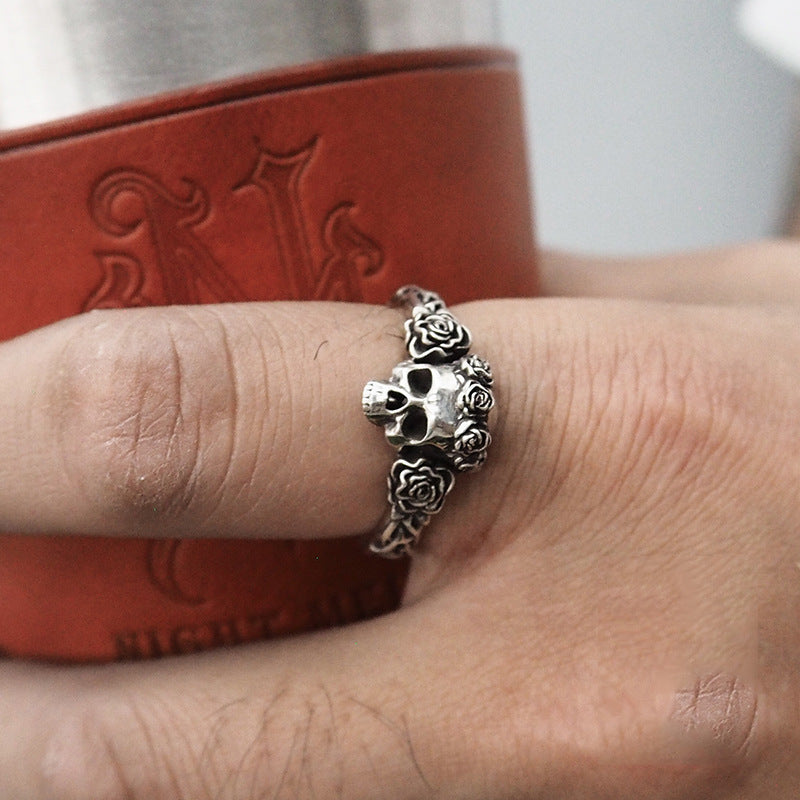 Marcasite Unisex Open Adjustable Ring