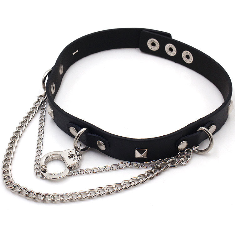 Hip Hop Punk Accessories Leather Collar