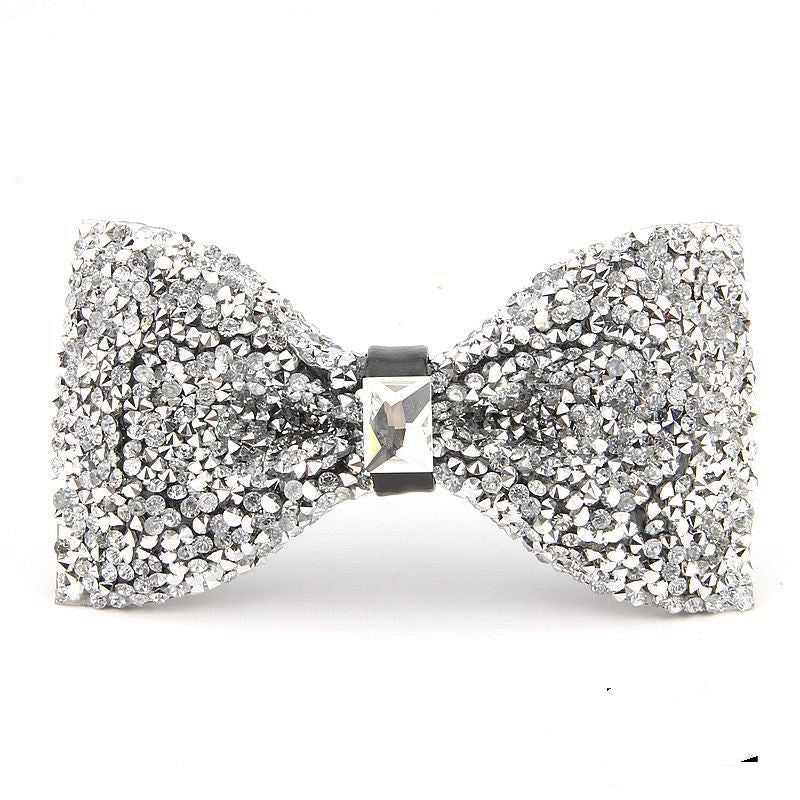 Starry Rhinestone Banquet Dress Knot Bow Diamond Tie