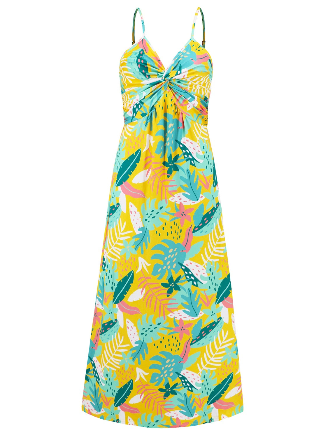 Twisted Printed V-Neck Cami Dress In Multiple Print Styles