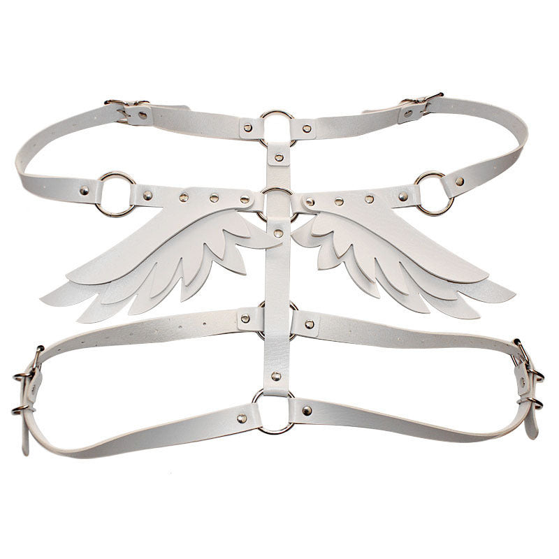 Angel Or Devil Wings Bondage Leather Belt Style Harness Cosplay Lingerie