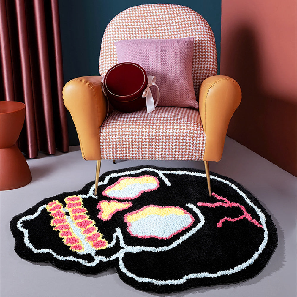 Fashion Personality Home Skull Sliding Mat