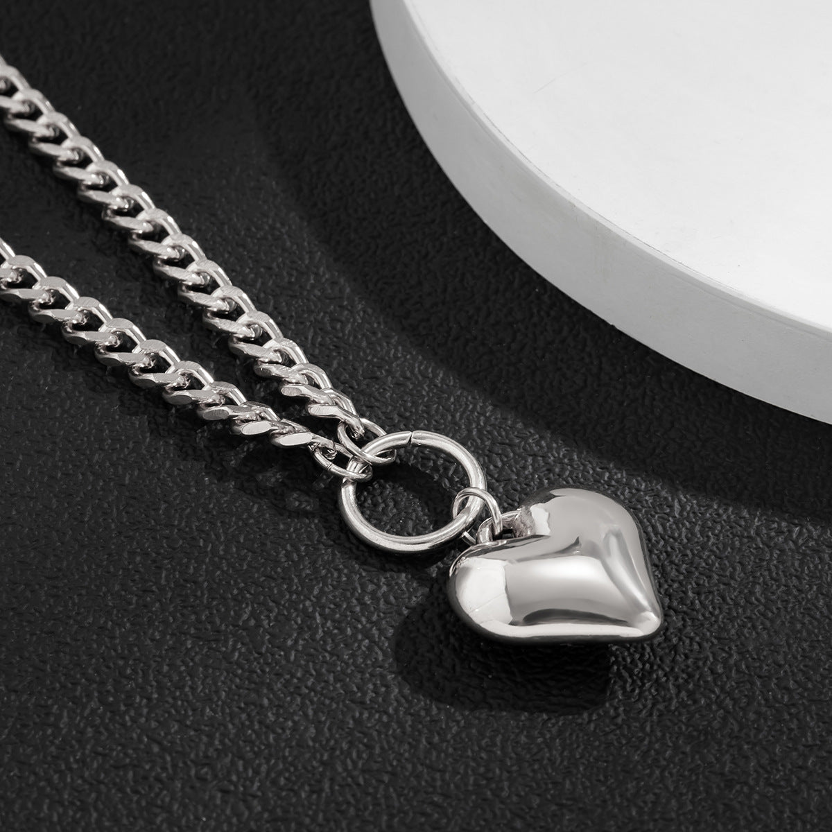 Simple and personalized heart design all-match necklace