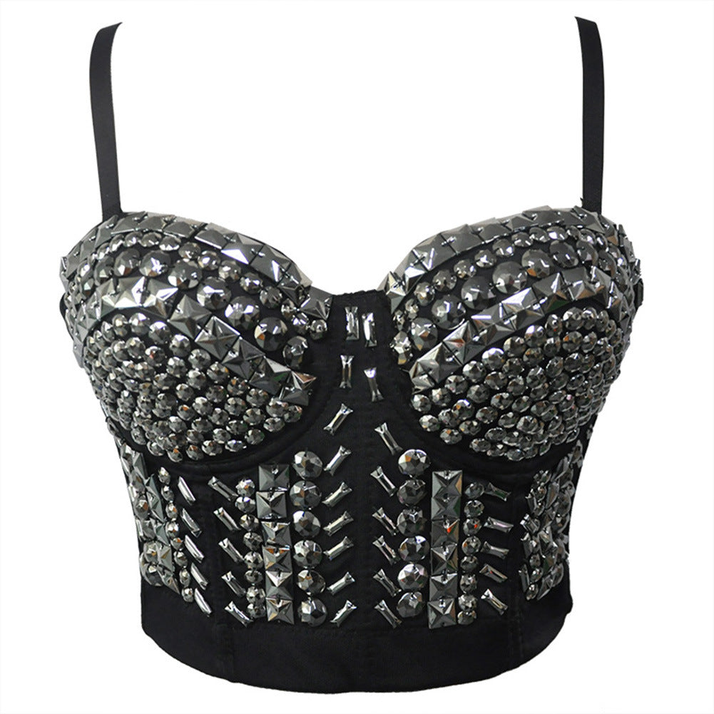 Punk Sequin Bead Sexy Women's Bra