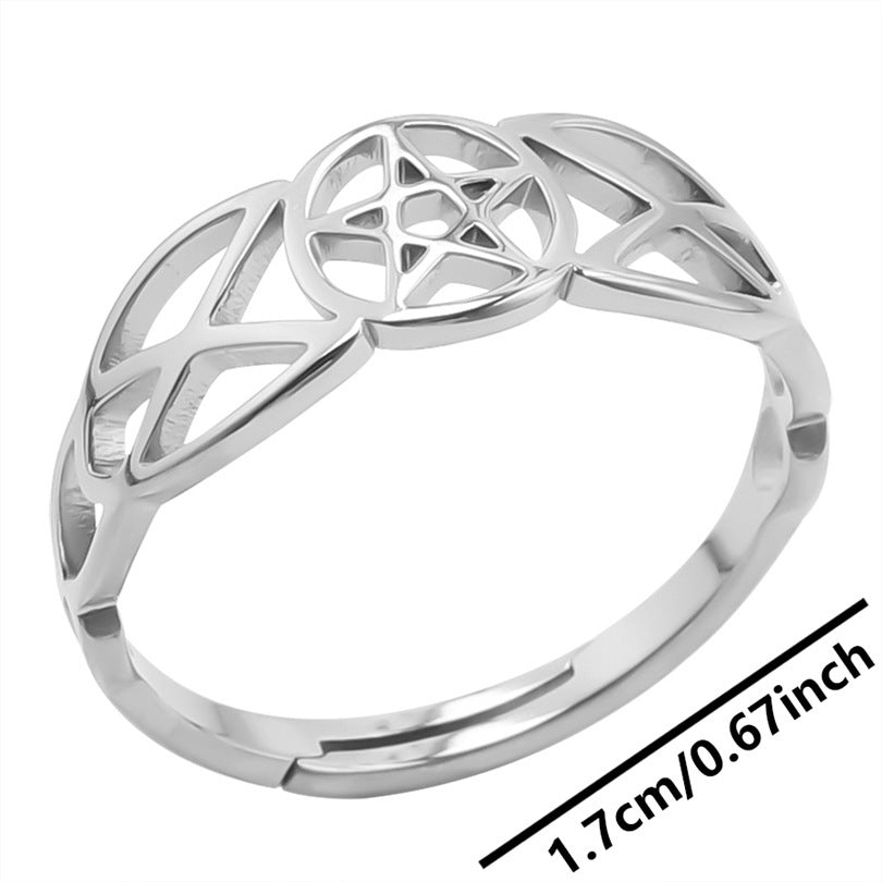 Unisex Star Open Adjustable Ring