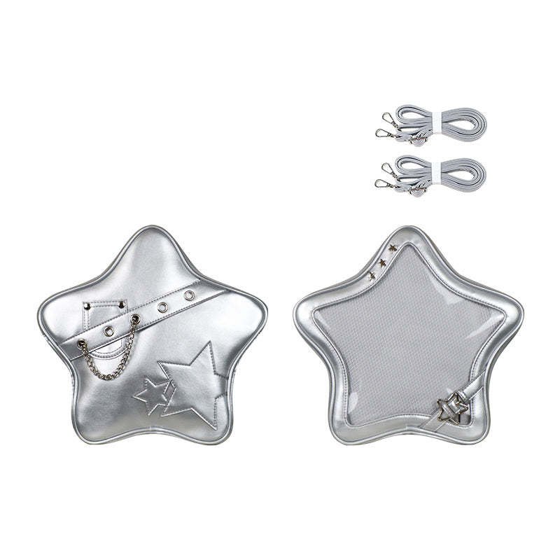 A Pair Of Cute Transparent Star Cartoon Crossbody Shoulder Bags