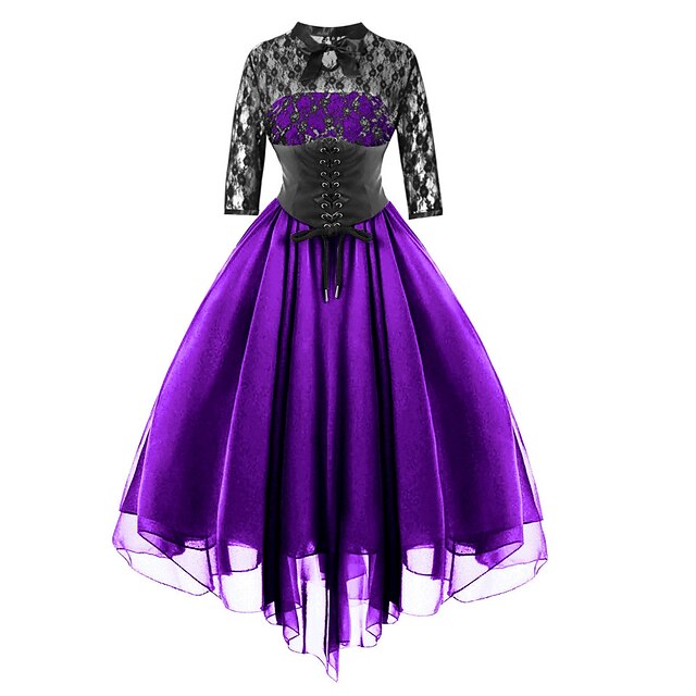 Gothic Glamour: Retro Vintage Punk Women's Cosplay Costume