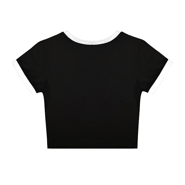 Gothic Serial Killer Crop Top: Unleash Your Dark Side with This Anime-Inspired Street Style