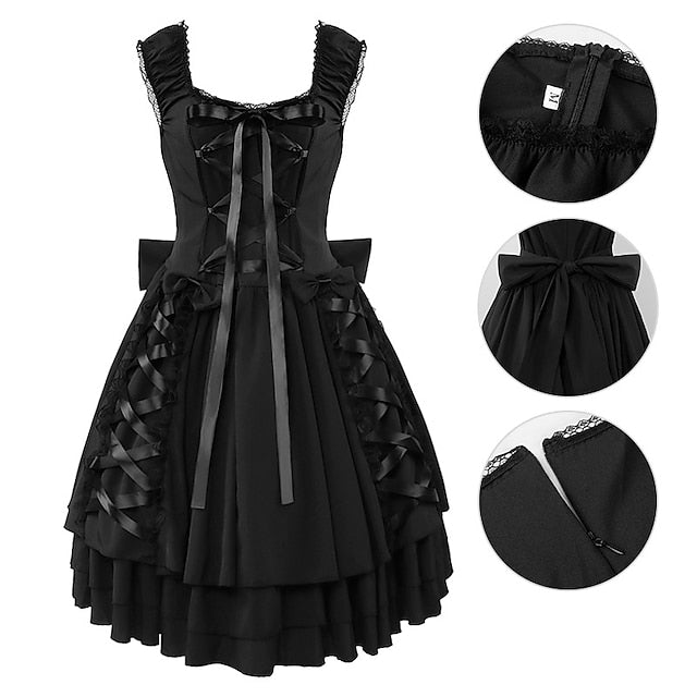 Goth Girl Retro Vintage Punk Gothic Medieval Dress: A Halloween Costume Must-Have