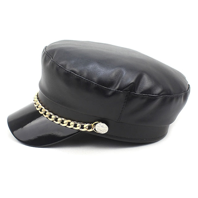 Steampunk Chic: Women's Punk Gothic Newsboy Beret Cap