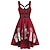 Gothic Flare: Retro Vintage Punk Dress for Women's Costume and Cosplay Parties