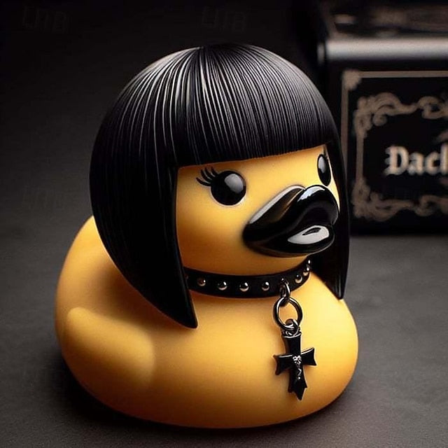 Duckieville Duck Resin Collection: Satanic, Punk, Gothic, and Rock 'n Roll Ducks - Perfect Additions for Mrs.<br> Valentina's Eccentric and Dark-Themed Display