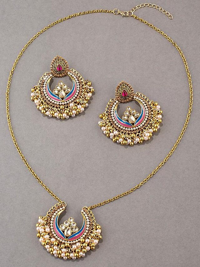 Retro Alloy Jewelry Set for Women's Party and Evening Glamour