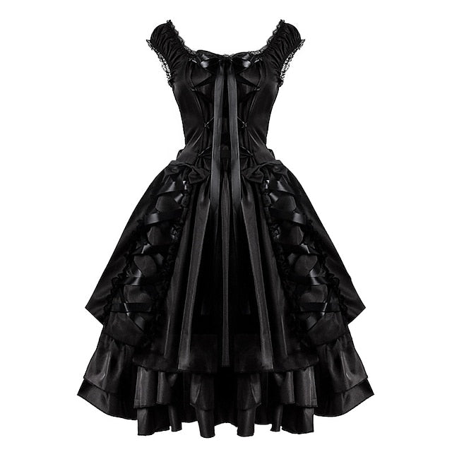 Goth Girl Retro Vintage Punk Gothic Medieval Dress: A Halloween Costume Must-Have