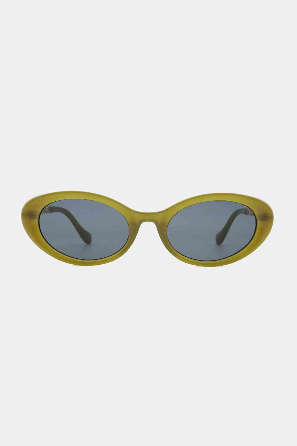 Polycarbonate Frame Rounded Cat-Eye Sunglasses