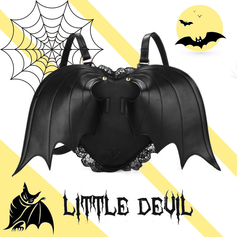 Heart Shaped Bat Wing Backpack