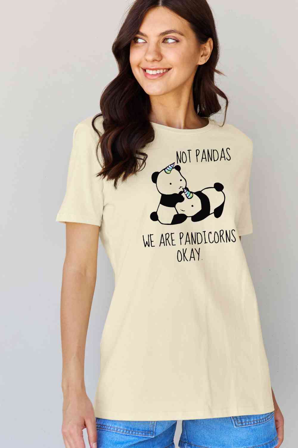 Simply Love Full Size  Pandicorn Graphic Cotton T-Shirt