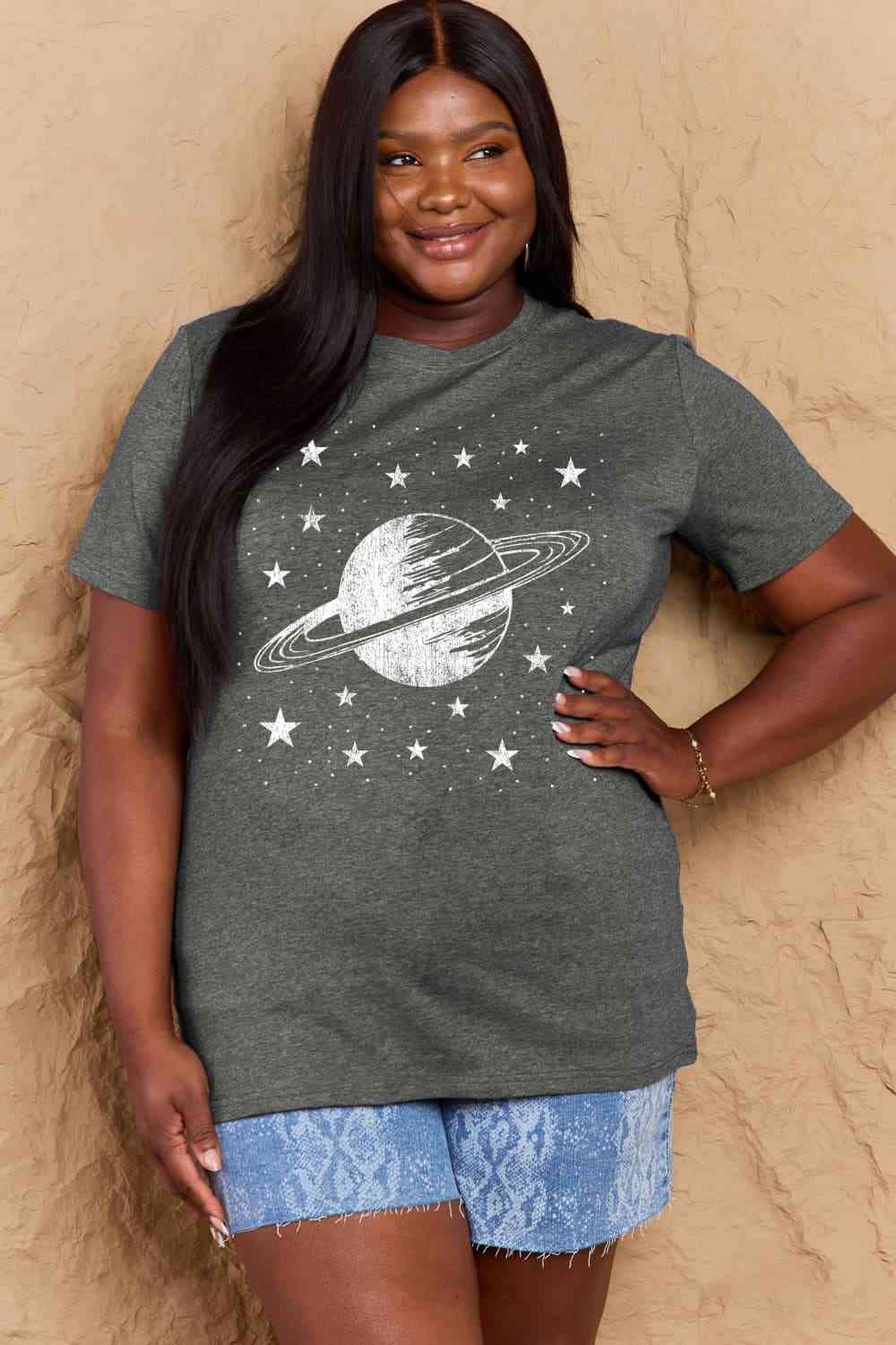 Simply Love Full Size Planet Graphic Cotton T-Shirt