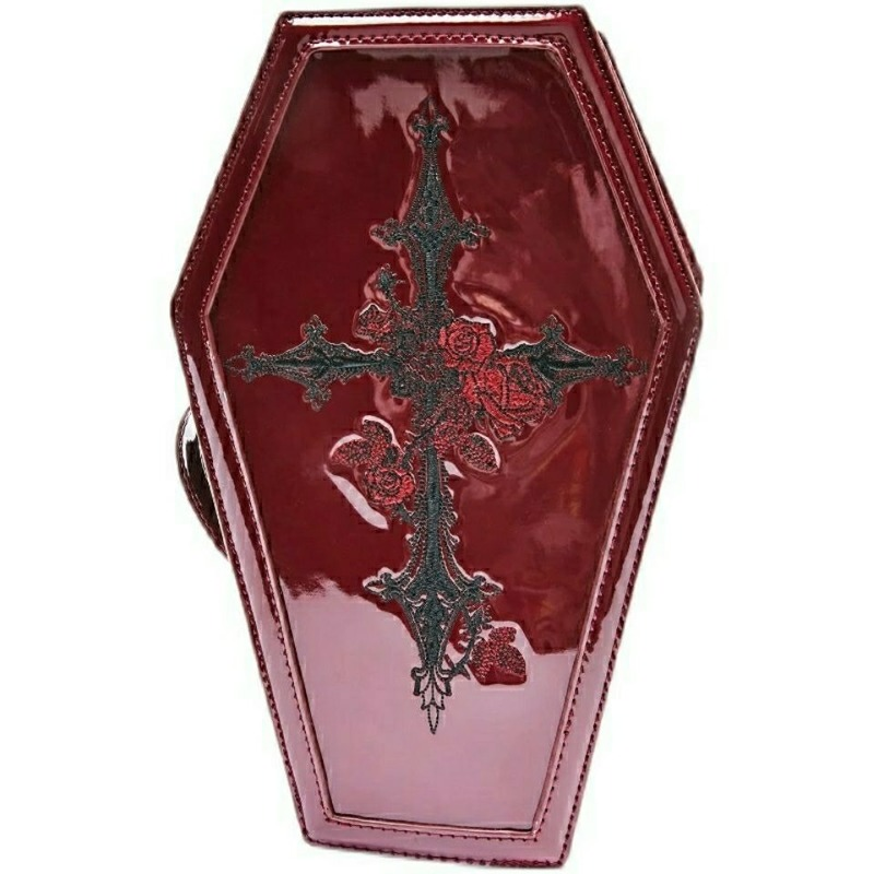 Red Coffin Shaped Handbag