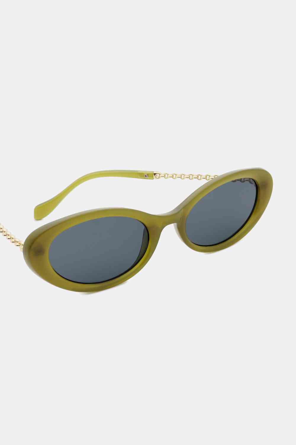 Polycarbonate Frame Rounded Cat-Eye Sunglasses