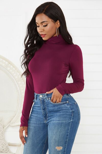 Turtleneck Long Sleeve Bodysuit