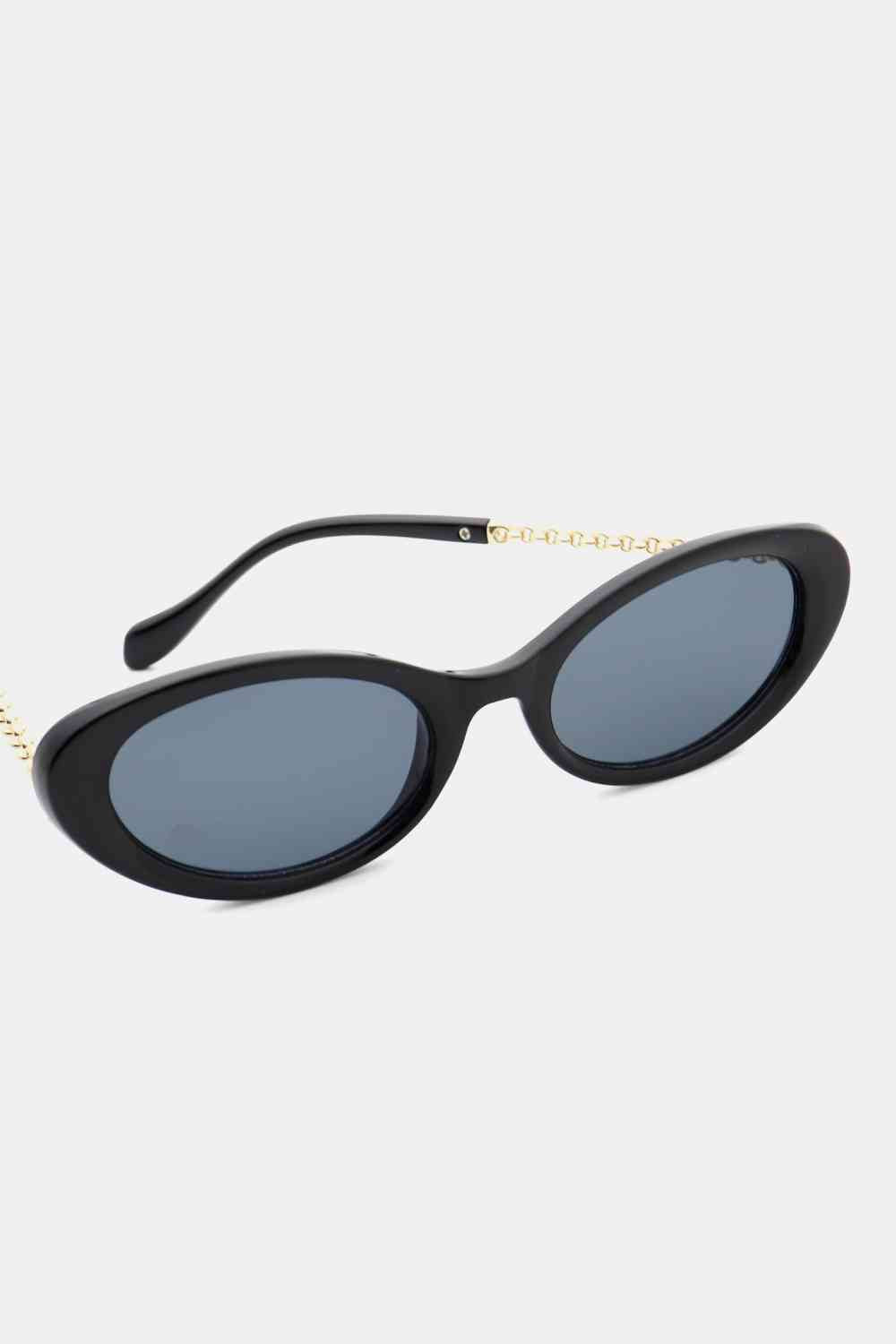 Polycarbonate Frame Rounded Cat-Eye Sunglasses