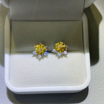 2 Carat Moissanite 925 Sterling Silver Stud Earrings