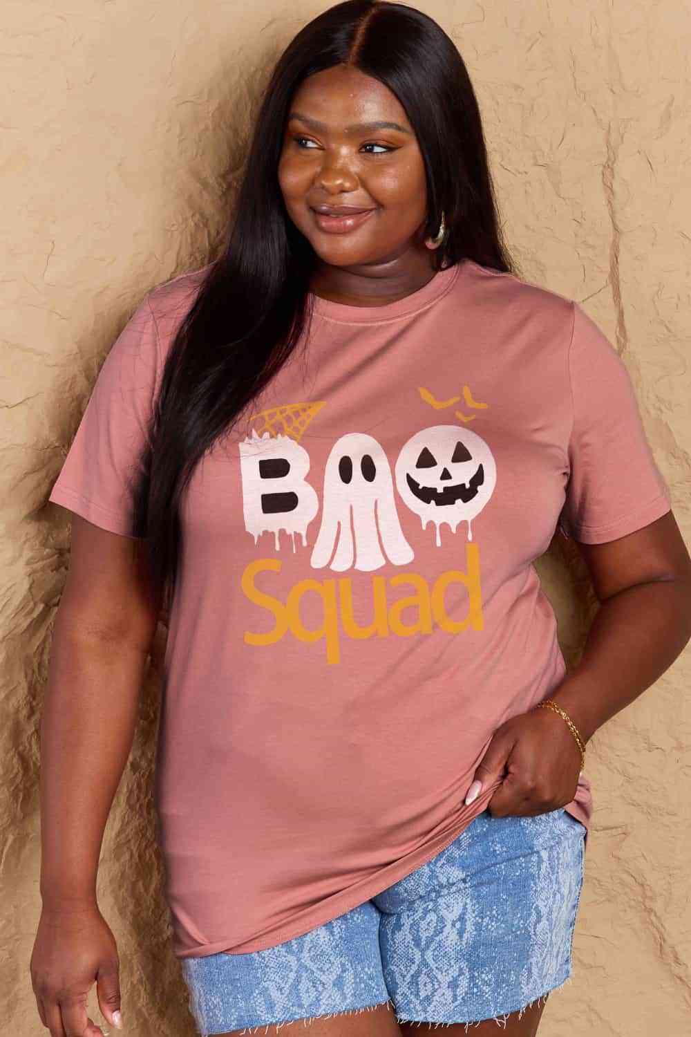 Simply Love Full Size BOO SQUAD Graphic Cotton T-Shirt