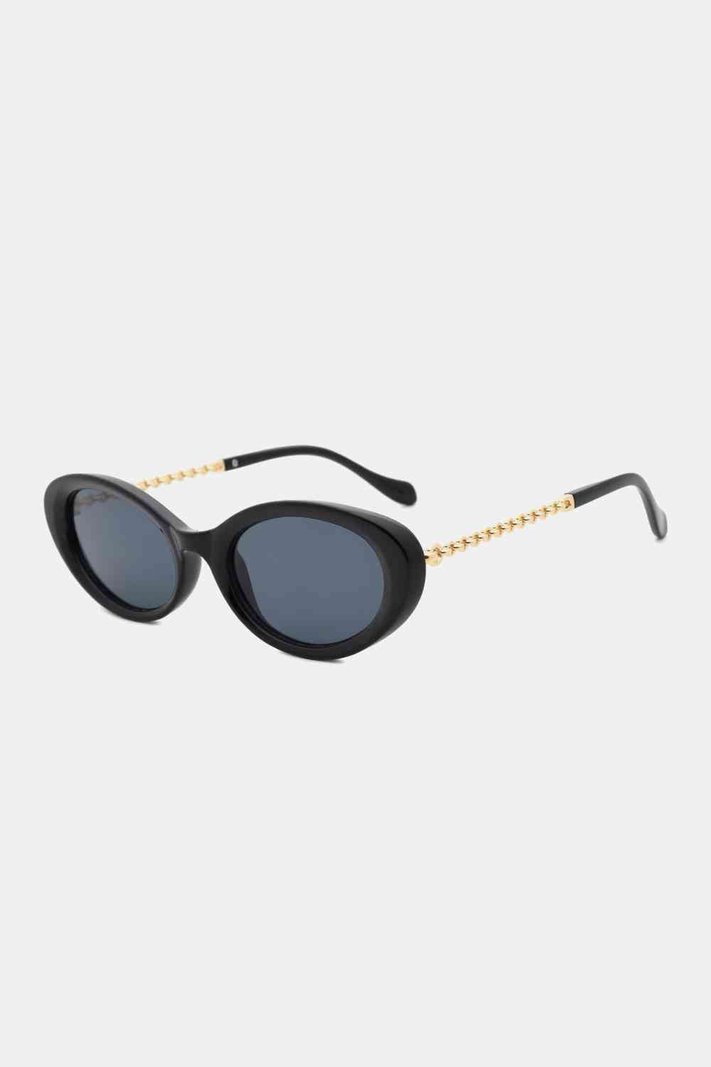 Polycarbonate Frame Rounded Cat-Eye Sunglasses