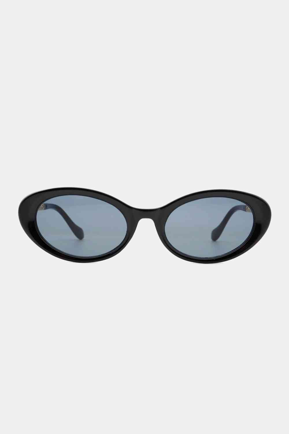 Polycarbonate Frame Rounded Cat-Eye Sunglasses