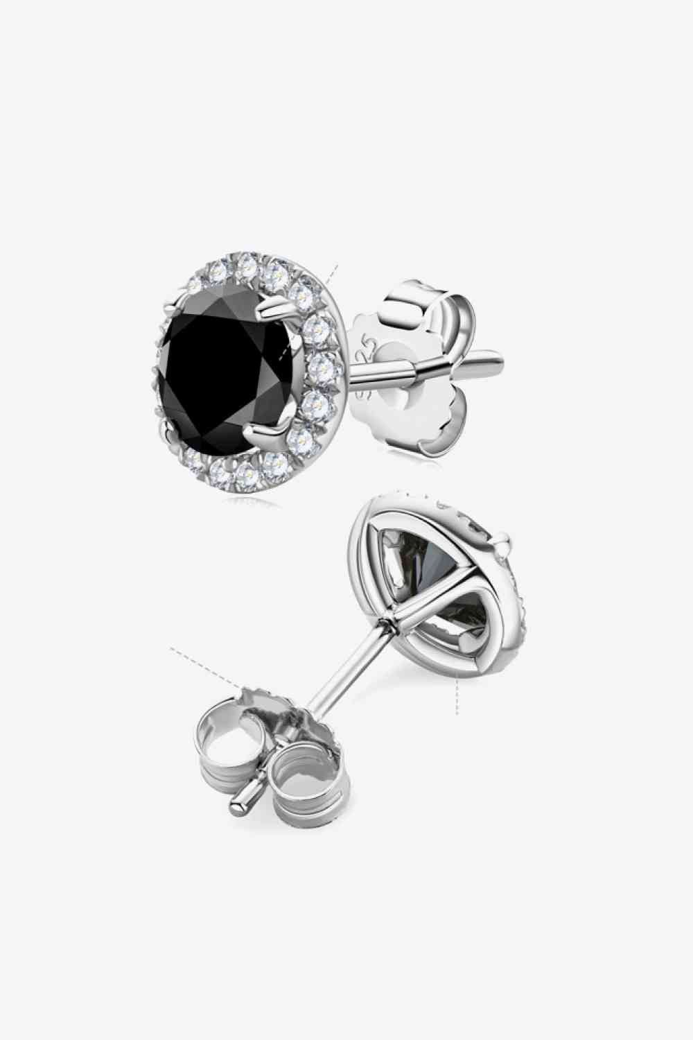 Two-Tone 4-Prong Moissanite Stud Earrings