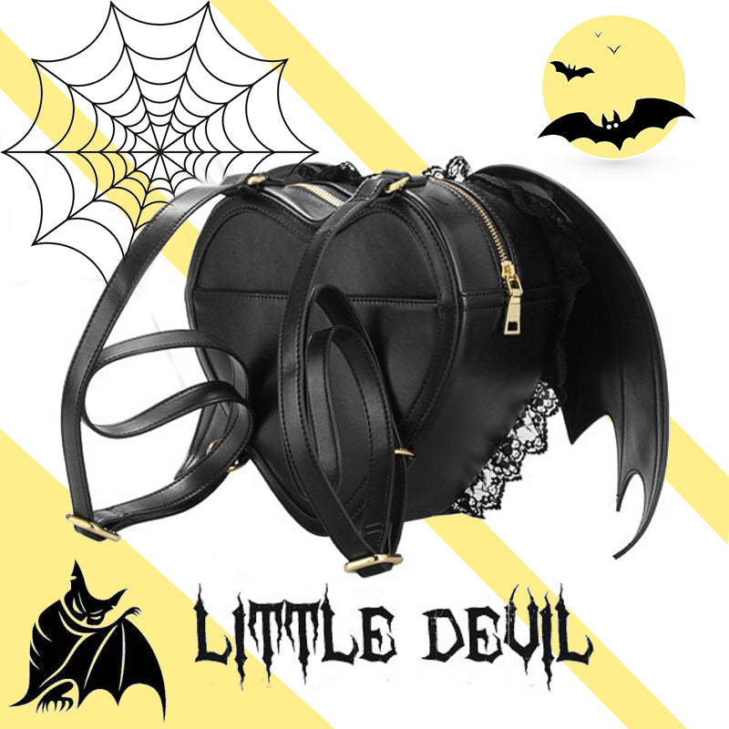 Heart Shaped Bat Wing Backpack