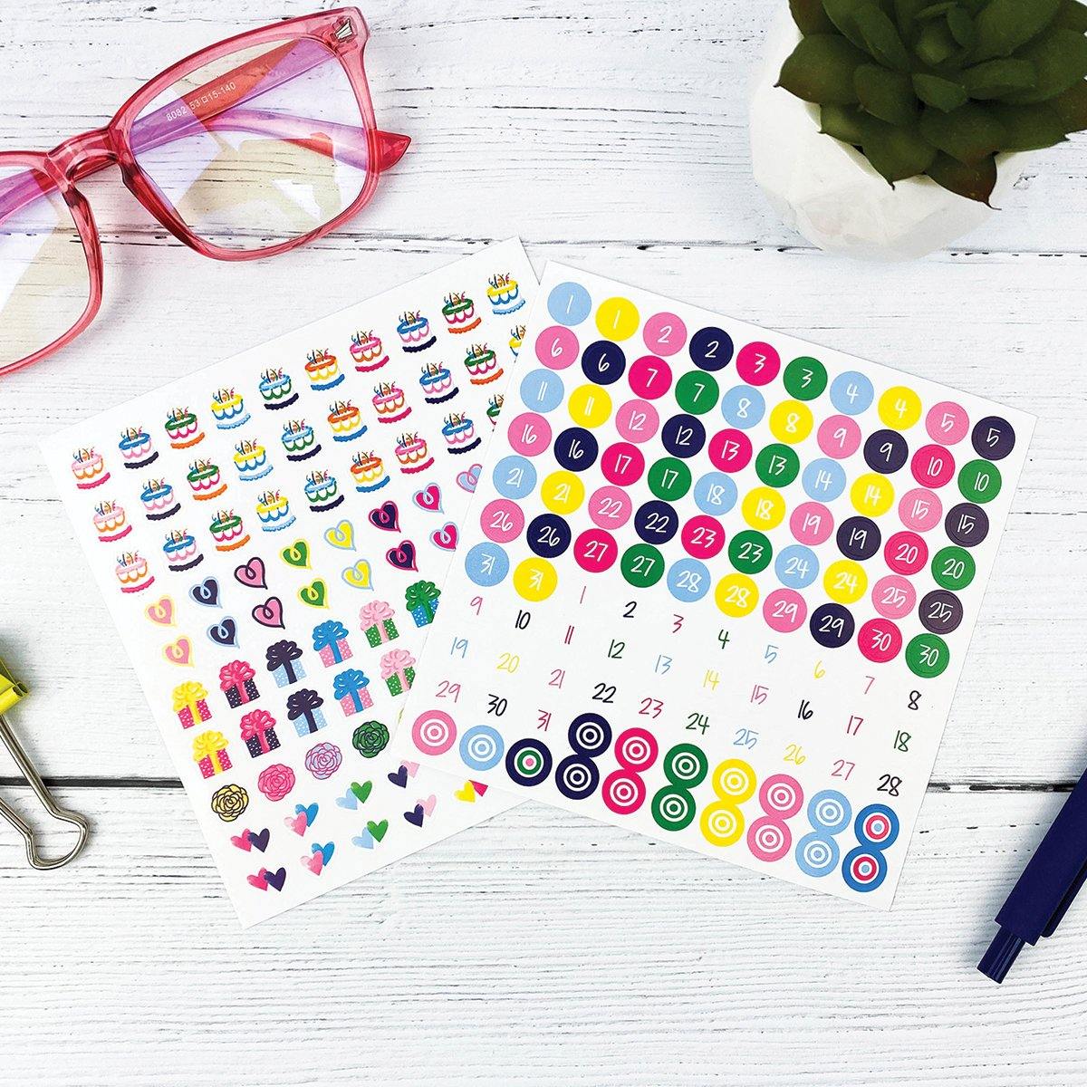 2024 Mini Monthly Desktop Calendars | Stickers Included