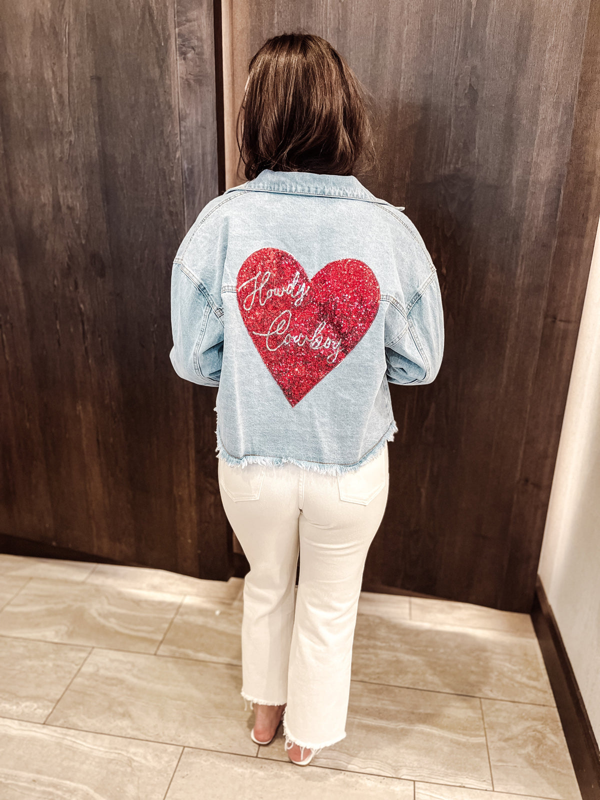 Howdy Cowboy Heart Denim Jacket - ETA 2/29