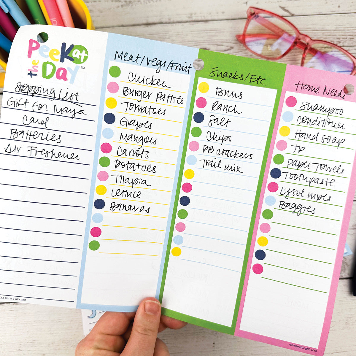 NEW! Peek at the Day™ Daily Planner Pad | All Bright & Cheery