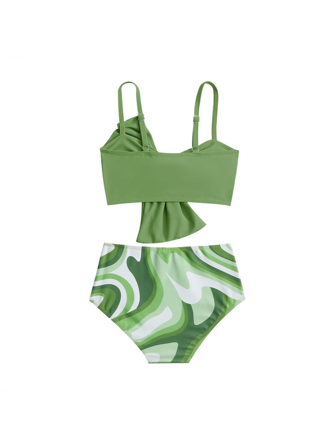 Twisted Spaghetti Strap Two-Piece Swim Set