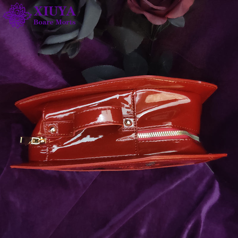 Red Coffin Shaped Handbag