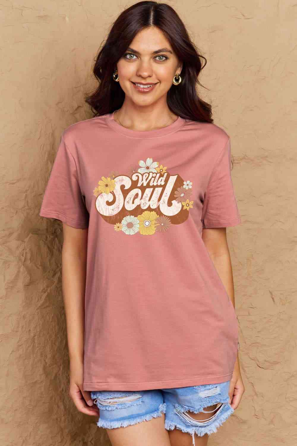 Simply Love Full Size WILD SOUL Graphic Cotton T-Shirt