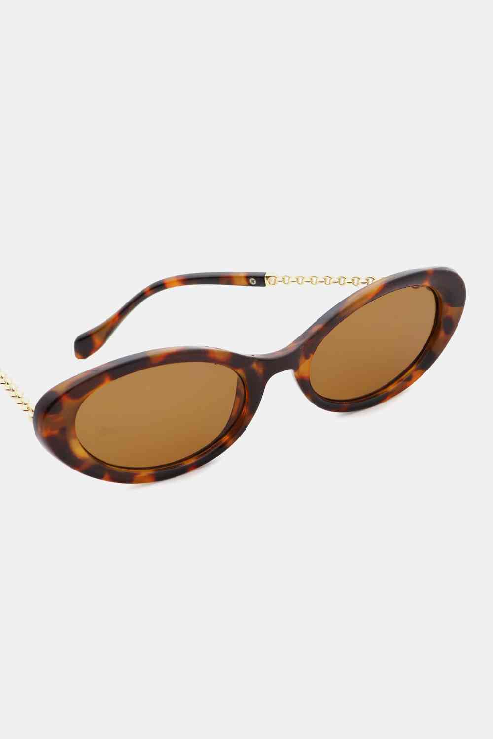 Polycarbonate Frame Rounded Cat-Eye Sunglasses